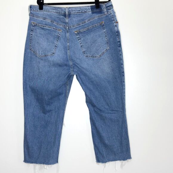 Abercrombie Fitch Curve Love Ankle Straight High Rise Jeans Women's Size 18/34 S - Picture 2 of 6